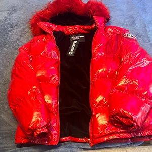 Makobi puffer coat, Size:XL, Color: Red
